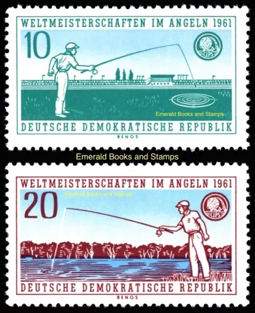 EBS East Germany DDR 1961 - Fishing Championships Dresden - Michel 841-842 MNH**