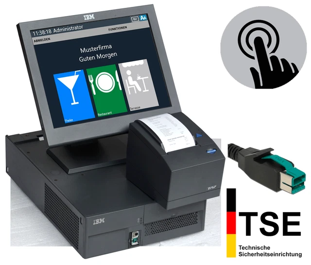 Gastro Kassensystem 11.6 Zoll Touch SlimSet + Kassensoftware GastroSoft + TSE-VIP-Paket für nur
