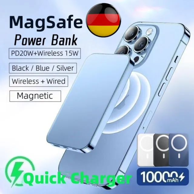 Magsafe Power Bank magnetisch Battery Pack für Apple iPhone 12 13 14 15 10000mAh