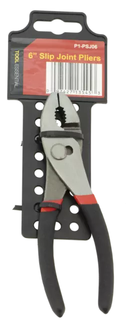 Tool Essentials 6" Slip Joint Pliers with Coated Grips