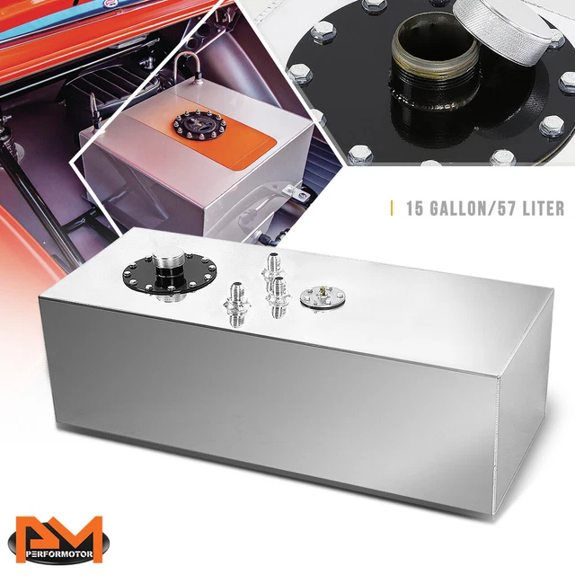 15 GALLON TOP Feed Aluminum Fuel Cell/Gas Tank+Level Sender+Cap