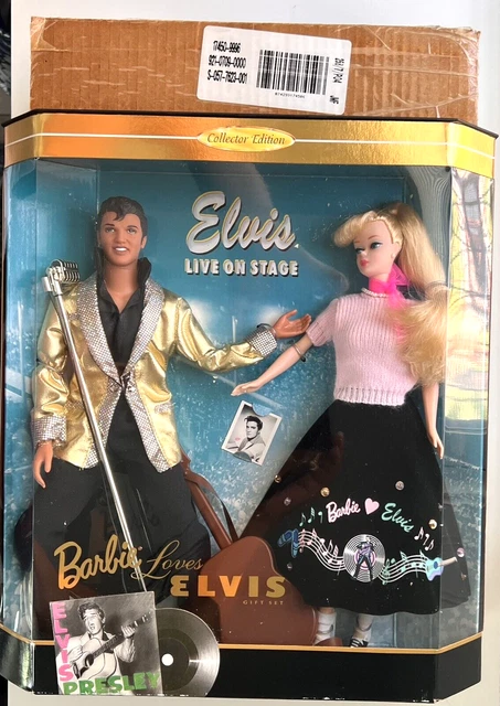 Barbie Loves Elvis Barbie Doll Mattel 1996 17450 Mint NRFB With Shipping Box Barbie Loves Elvis Barbie Doll Mattel 1996 17450 Mint NRFB With Shipping Box