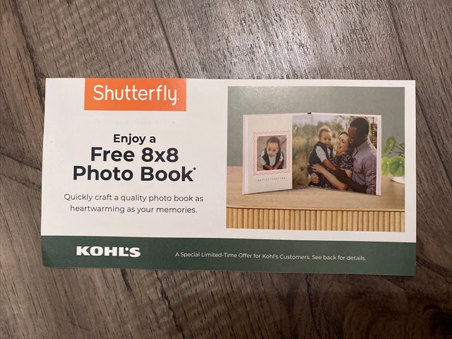 Shutterfly 8x8 Photo Book Coupon Exp. 5/31/2023 from Kohls