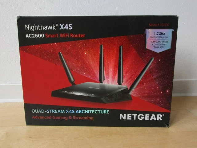 Netgear Nighthawk X4S R7800-100PES WLAN AC2600 Gigabit Smart WiFi router IMBALLO ORIGINALE!