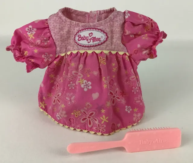 Baby Alive Soft Face 2006 Replacement Dress & Brush Comb Pink Flaws