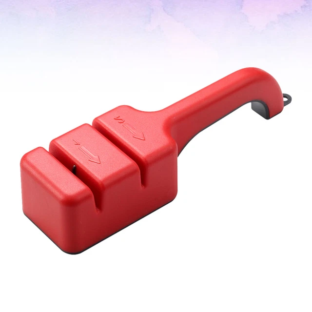 1 pieza Cocina Two Groove Square Head Cutter Spitzer Herramienta de cocina Verso de piedra de afilar