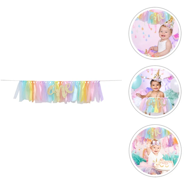 Ghirlanda Compleanno 1 Anno Per Bambino – Striscione Con Scritta Happy Birthday E One, Colore Blu, 3m - 3