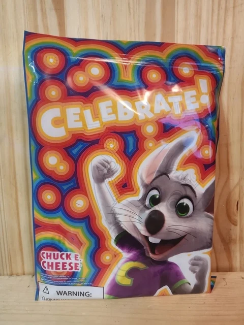 Chuck E. Cheese Toy Prize Goody Bag Celebrate! Birthday party bag w/ Random Toys