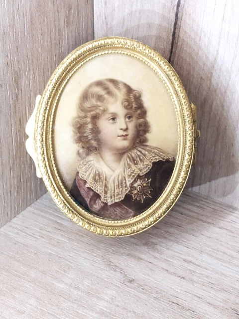 Ancienne Boîte Inrō Japonaise Laquée Noire Avec Netsuke - 2 Enfants (original)