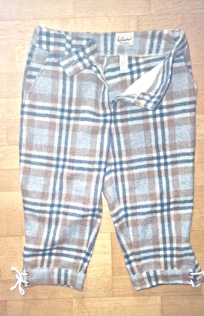 Luis Trenker lana knickerbocker da donna Bermuda taglia 42 L a quadretti