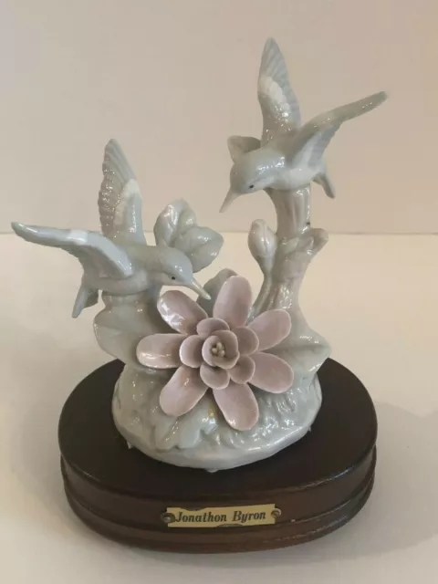 Jonathon Byron Porcelain Birds Hummingbirds Music SING A SONG Figurine