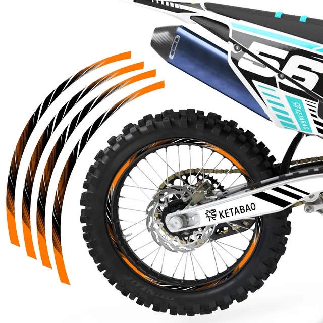 BLUE L02B 21" 18" Wheel Rim Tape Decal Sticker For Kawasaki KLX 250 H T 06-14 13