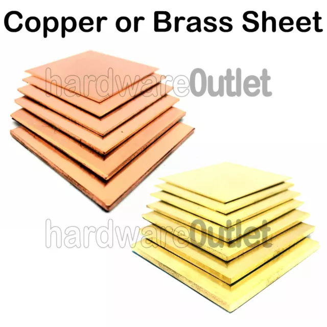 BRASS & COPPER SHEET 0.7 - 3.0 mm Guillotine Cut Sheet Metal & Cutting Service