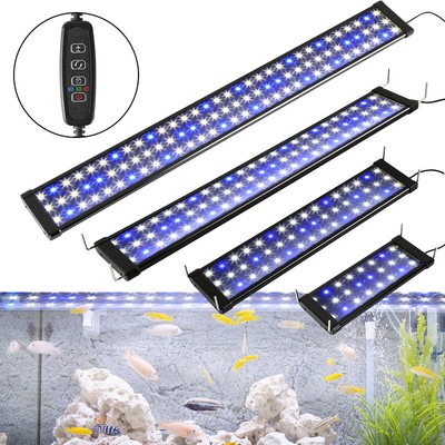 IREENUO LED Lampe Aquarium Lampe d'aquarium submersible avec minuterie marche/arrêt automatique éclairage LED bleu et blanc changeant de couleur pour aquariums de 30 à 50 cm 