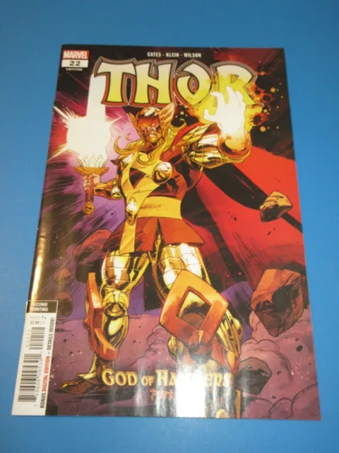 Thor #22 2nd print variant God of Hammers NM Gem Wow