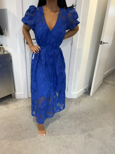 Lipsy metallic shop burnout dress