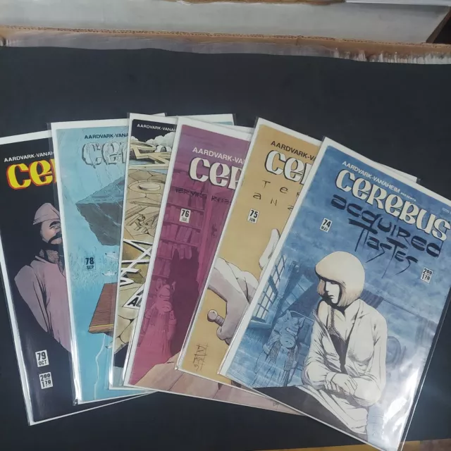 Cerebus #74 75 76 77 78 79 lot of 6 Aardvark-Vanaheim Comics 1980s VF