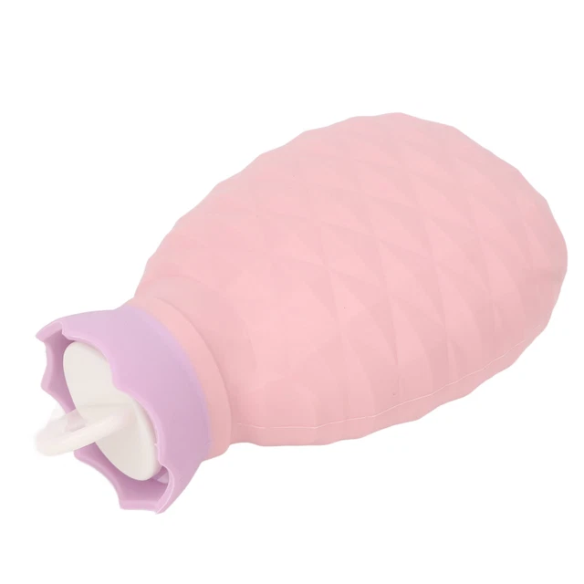 (Rosa) Borsa per acqua calda spessa borsa per acqua calda sollievo dal dolore cassaforte portatile carino addome