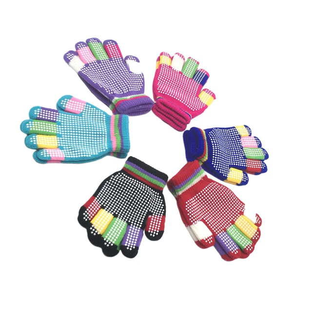 12 paia guanti da neve per bambini guanti a maglia guanti caldi