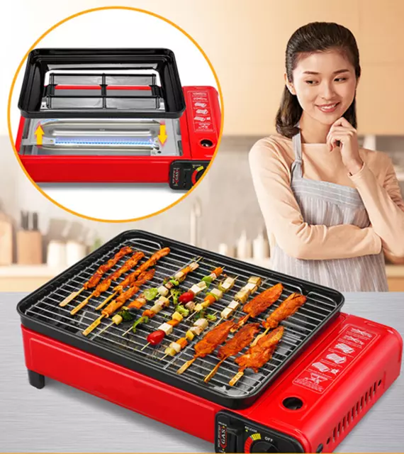 Portable Camping Gas Stove BBQ Grill Stove Garden Picnic Barbecue Cooker Outdoor