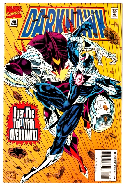 DARKHAWK #49 (NM) 1st OVERHAWK Appearance! Low Print Run! HardToFind Marvel 1995