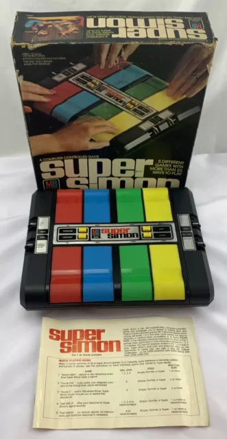 1979 Super Simon Game Milton Bradley Working, Complete Very Good Cond FREE SHIP