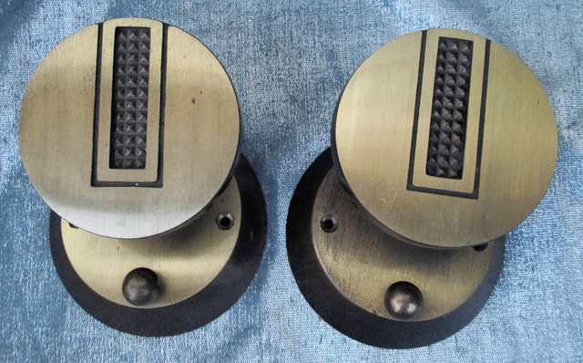 2 Appendiabiti Da Parete Ottone Vintage Design Wall Dress Hangers Italy 70S 80S