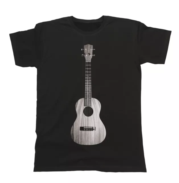 Mens ORGANIC Cotton T-Shirt UKULELE Music Instrument Musician Band Guitar Gift