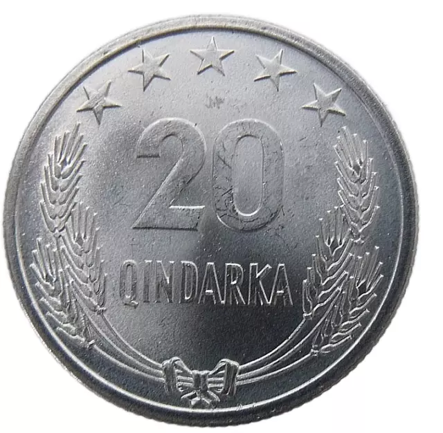 Albania 20 Qindarka 1964 Aluminium Unc Coin