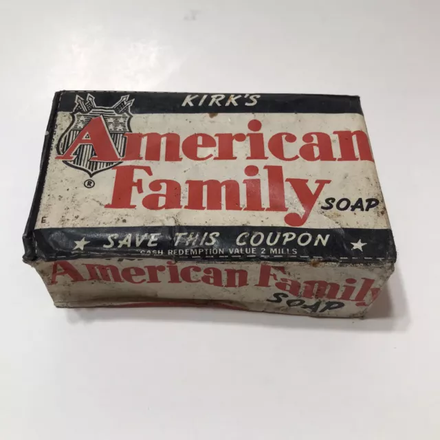 VTG NEW 1930s 1940s Kirk's American Family Soap Bar Proctor & Gamble Original