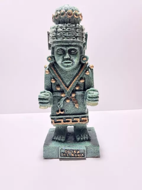 Maya, Azteken Skulptur, Wassergott Del Agua, Mexiko, Malachit Split, Statue