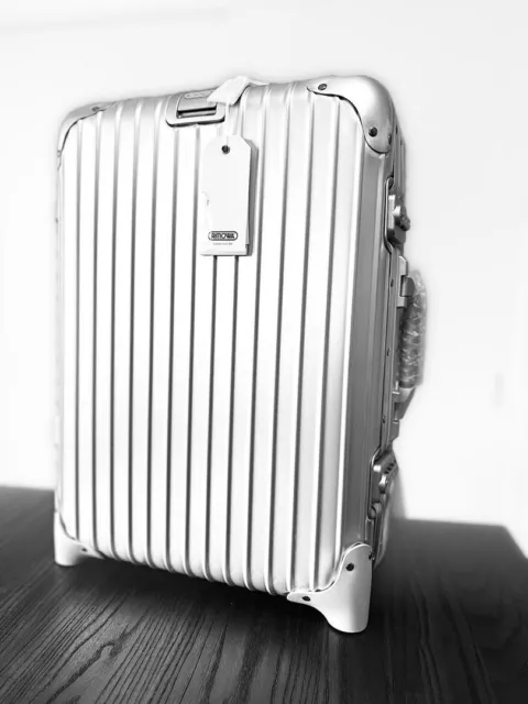 Rimowa carry-on OK rare 2 wheel type silver topaz aluminum alloy suitcase New
