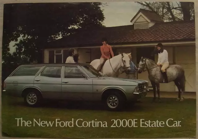 FORD CORTINA 2000E ESTATE CAR Sales Specification Leaflet Sept 1974 #214