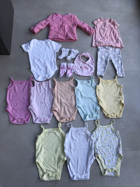 zAJ. Baby Girls Age 3-6 Months Bundle Babygrows Grow Top Coat Vests 15 Items