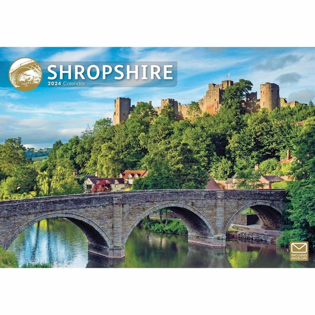 SHROPSHIRE A4 CALENDARIO 2024 Regionale Mese da visualizzare EUR 14