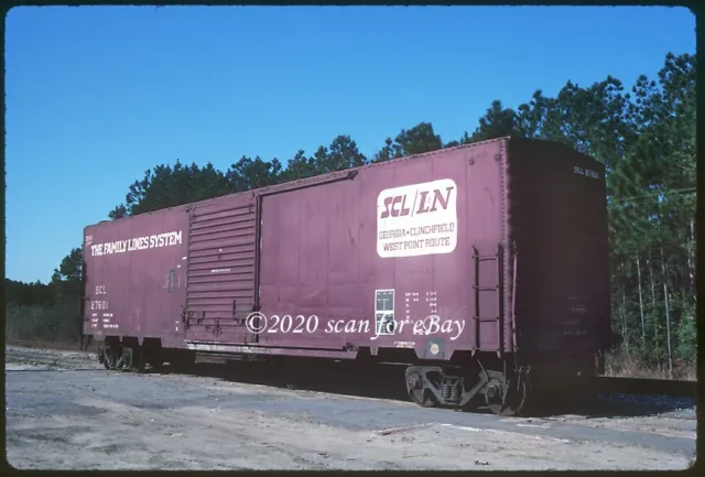 SCL Seaboard Coast Line Boxcar Family Lines Original Kodachrome Slide