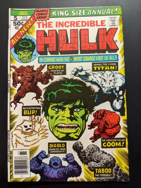 Incredible Hulk King Size Annual #5, 2nd Appearance Groot, FREE UK POSTAGE