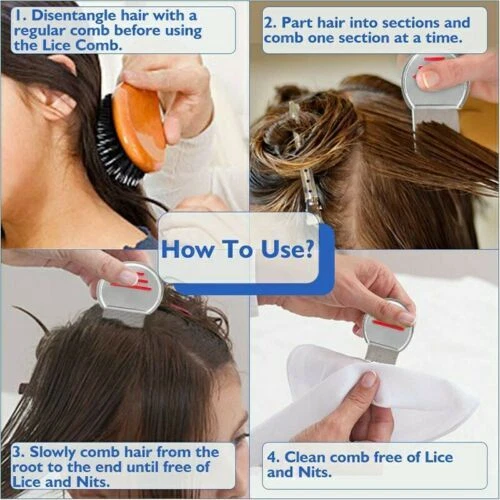 Nitty Gritty Lice Nit Comb Head Lice Treatment Stainless Steel Teeth& Metal Comb 2