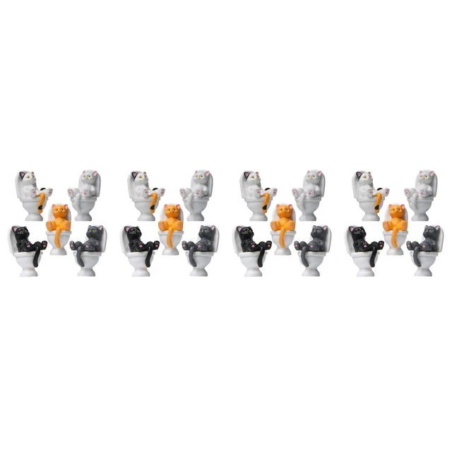 5Pcs Exquisite Adorable Creative Desktop Cat Decor Miniature Cat Decor Bedroom