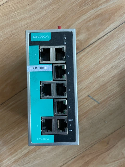 MOXA EDS-208A INDUSTRIAL 8-Port Ethernet Switch 12/24/48 VDC $128.49 ...