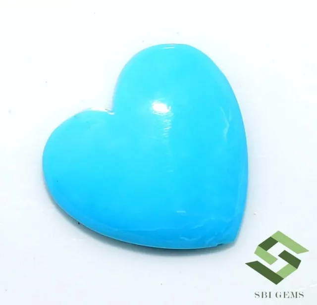 12x12 mm Natural Sleeping Beauty Turquoise Heart Shape Cabochon 2.88 CTS Gems