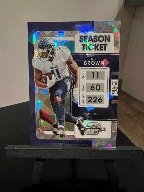 2021 Panini Contenders Optic #23 AJ brown /22 Cracked Ice Season Ticket