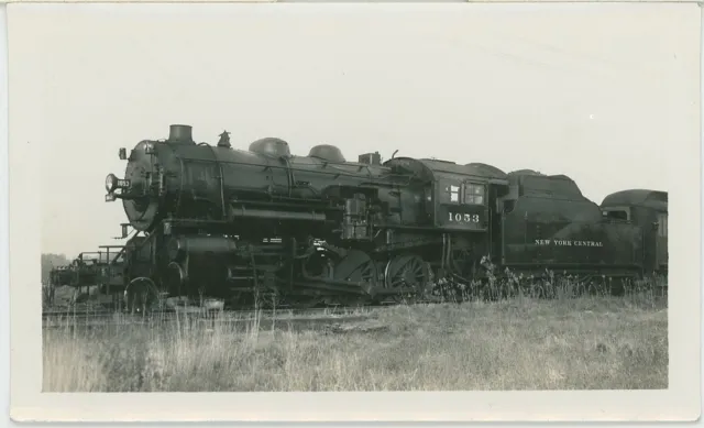1940s New York Central Railroad #1053 2-8-0 Locomotive Steam Engine Photo