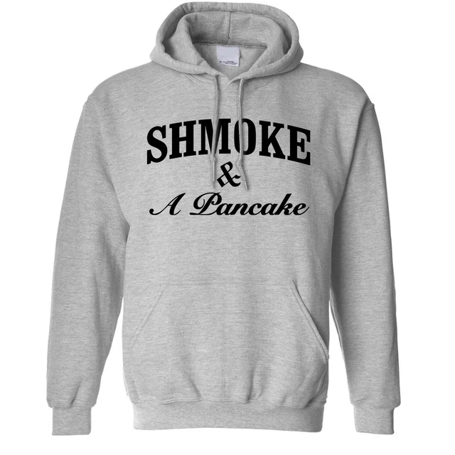 Shmoke and A Pancake Hoodie Funny Slogan Parody Movie Hooded Jumper