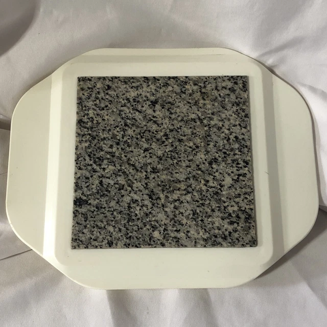VINTAGE KEEP IT Hot Telebrands Microwaveable Granite Hot Plate As Seen