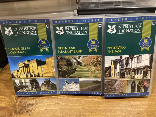 Readers Digest In Trust For The Nation VHS Tape Bundle 3x National Trust Videos