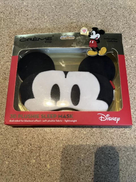 Máscara de peluche para dormir The Creme Shop Disney Mickey Mouse 3D edición limitada nueva en caja