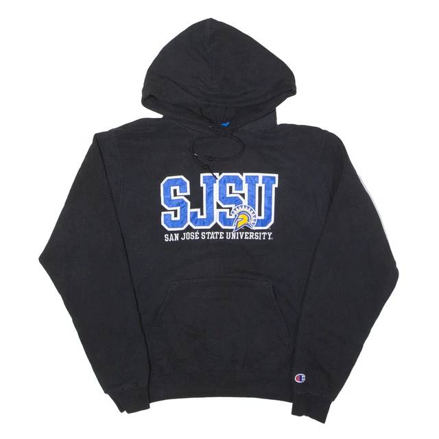 CHAMPION San Jose State University USA Hoodie Black Pullover Mens S