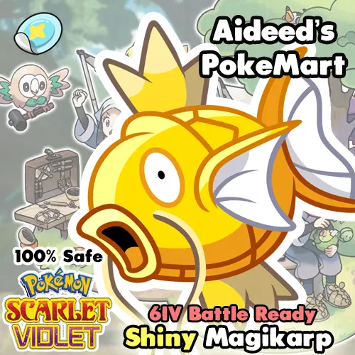 Shiny Magikarp 6IV ✨ Battle Ready ✨Pokemon Scarlet & Violet 🚀Fast Trade🚀