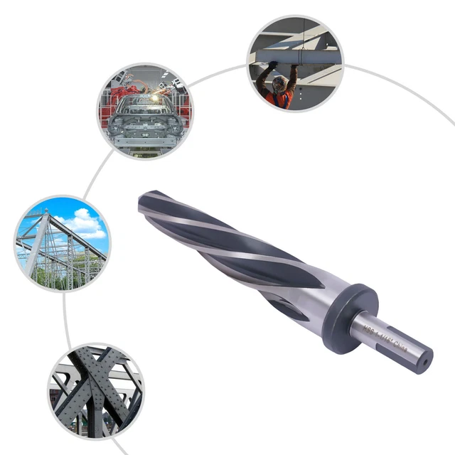 1-1/16" Tapered Bridge/Construction Reamer 3-Flat Shank Safety Stop Collar US